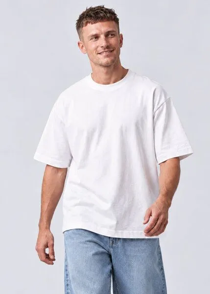 COREBASE COREBASE Oversized TShirt - Heavyweight - 300 g/m², Weiss, – Produktbild 5 von 7