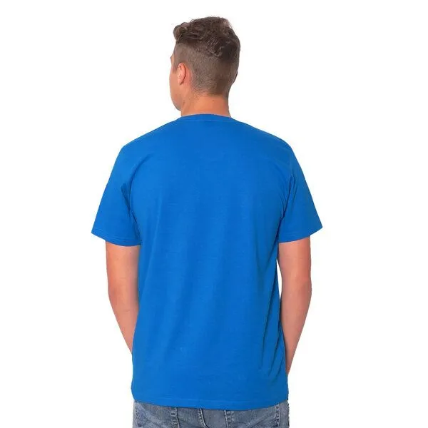 HANDGEDRUCKT HANDGEDRUCKT RESTPOSTEN "Cowboy und Wal" Männer T-Shirt, Brightblue, – Produktbild 2 von 3