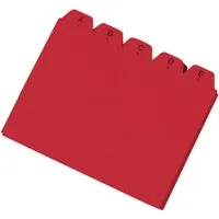 Karteiregister A-Z DIN A6, 25 Stk. aus Recyclingkarton, rot – Produktbild 1 von 1