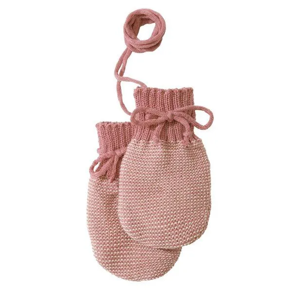 Disana Disana Strick-Handschuhe bio Merinowolle, Rosé-natur, – Produktbild 3 von 4