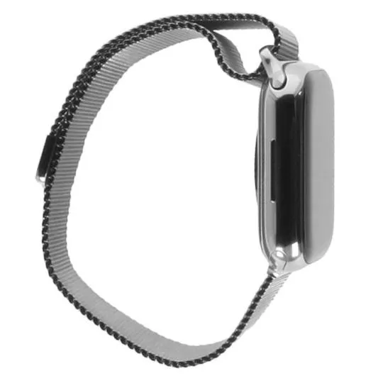 Apple Apple Watch Series 8 GPS + Cellular 41mm Edelstahl silber Milanaise-Armband silber, Silber, – Produktbild 3 von 3