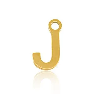 ELEKTROPULLI Elektropulli Feine Ohrringe mit Initial Anhänger (ca. 25mm + 9x5mm), Gold, – Produktbild 8 von 8