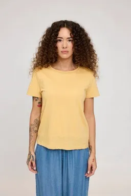 Mazine Mazine Linen-Mix Basic T-Shirt für Frauen - aus Biobaumwolle – Produktbild 1 von 1