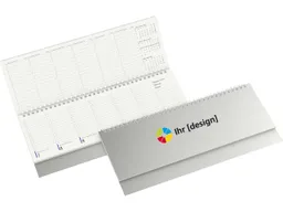 Tisch-Querkalender "green & blue" inkl. 4-farbigem Aufdruck – Produktbild 1 von 1