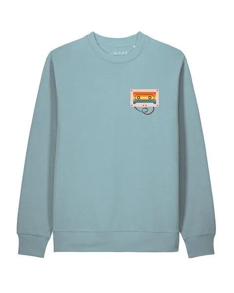 watapparel watapparel Sweatshirt Unisex Rainbow Cassette, Pebble blue, – Produktbild 1 von 2