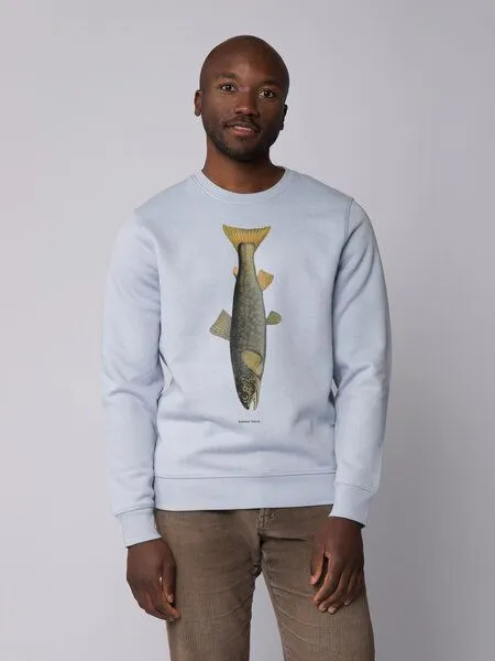 watapparel watapparel Sweatshirt Unisex Forelle, Serene blue, – Produktbild 2 von 4