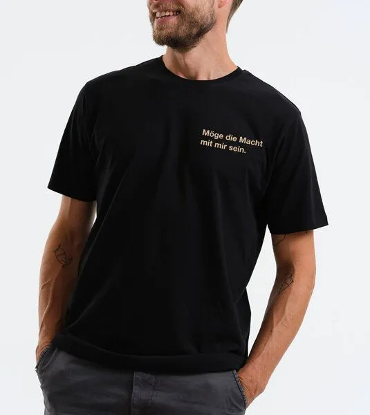 Gary Mash GARY MASH Shirt Möge die Macht mit mir sein. aus Biobaumwolle, Schwarz, – Produktbild 4 von 4