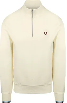 Fred Perry Fred Perry Half Zip Pullover Ecru - Größe XL – Produktbild 1 von 1