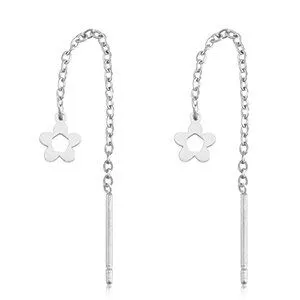 ELEKTROPULLI ELEKTROPULLI Ohrringe mit Sonne, Mond, Stern, Herz, Schmetterling, Blume, Glücksklee, Kristall, Blume silber, – Produktbild 1 von 1