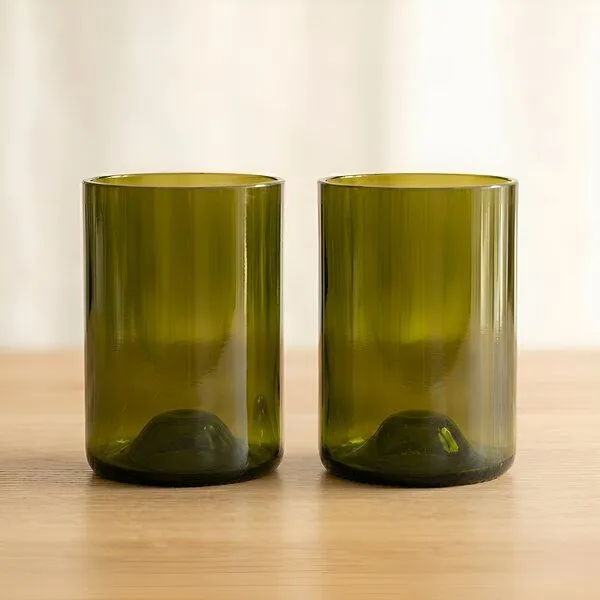 Upglassic Upglassic Upcycling-Trinkglas 300 ml, Grün, – Produktbild 3 von 6