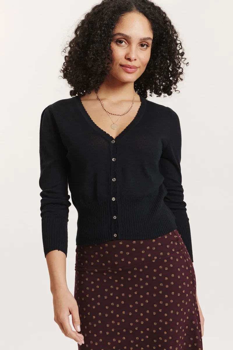 Tranquillo Tranquillo Cardigan Linaa aus Biobaumwolle, Black, – Produktbild 2 von 6
