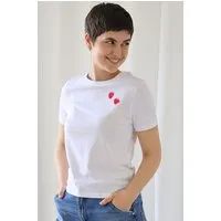 Kultgut Kultgut Artdesign - Biofair- Flauschiges Femin Shirt / Strawberrys, Weiß, – Produktbild 1 von 1