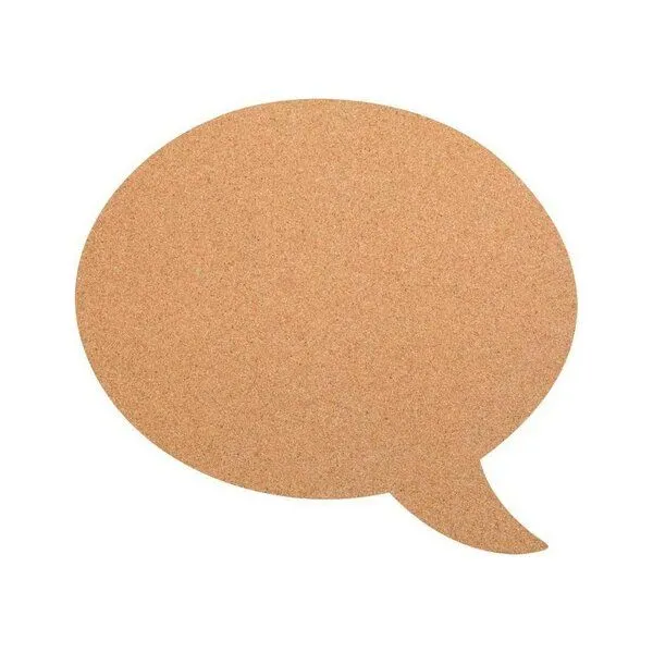 Kork-Deko Kork-Deko Sprechblase (rund) als Pinnwand aus Kork XXL ca. 55x55 cm – Produktbild 1 von 2