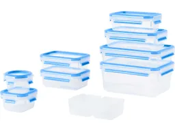 EMSA EMSA Frischhaltedosen "Clip & Close" 0,15/0,2/2x0,55/0,55ins/0,8/1,2/2,2 l, blau, 10 tlg. – Produktbild 1 von 1