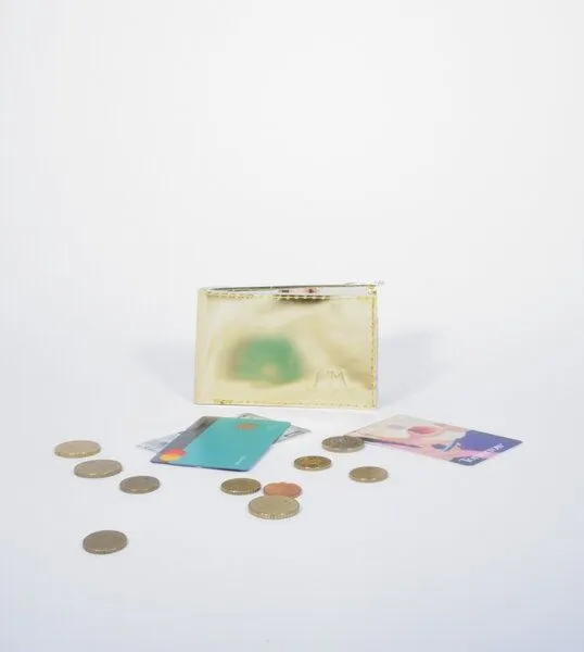 monday market monday market Lederportemonnaie Ida Metallic, Gold, – Produktbild 1 von 4