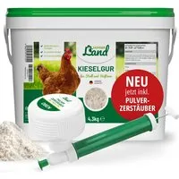 HÜHNER Land HÜHNER Land Kieselgur für Hühner 4,3kg INKLUSIVE Pulverzerstäuber – Produktbild 1 von 1