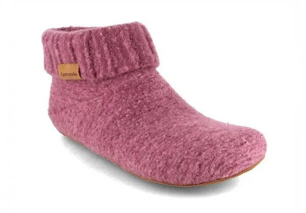 Gottstein Gottstein Hüttenschuh Knit Boot aus 100% Schurwolle - Filz-Hausschuh made in Tirol, Pink, – Produktbild 3 von 8