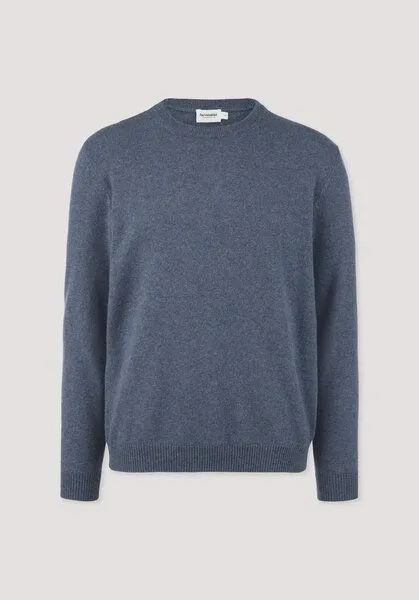 hessnatur hessnatur Strickpullover Regular aus Cashmere mit Recyclinganteil, Helles jeansblau, – Produktbild 4 von 4