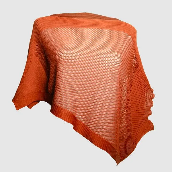 LANARTO slow fashion LANARTO slow fashion Poncho Cape 100% Biobaumwolle made in germany, Bronze, – Produktbild 1 von 3