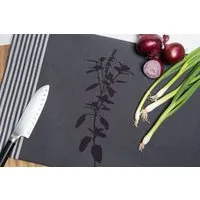 Hirschkind Hirschkind Bio- & Fair-Trade-Geschirrtuch 'Rotes Basilikum' grau-weiß – Produktbild 1 von 1