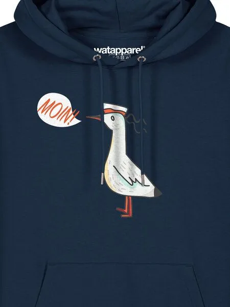 watapparel watapparel Hoodie Unisex Moin Seagull, French navy, – Produktbild 3 von 4