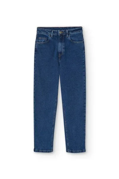 TIRALAHILACHA TIRALAHILACHA Gueda Momfit Denim Trousers, Blau, – Produktbild 4 von 4