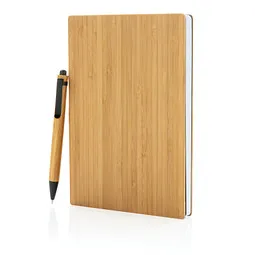 XD Collection XD Collection Bambus Notizbuch & Stift A5, Braun, – Produktbild 1 von 1