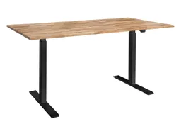 Memo memo Höhenverstellbarer Schreibtisch "ON" schwarz, Eiche massiv, B 110 x T 60 cm – Produktbild 1 von 1