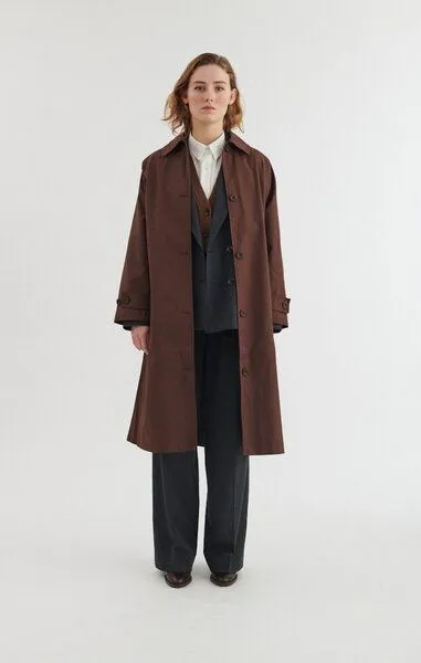 Basic Apparel Basic Apparel Übergangsjacke GISE aus Bio-Baumwolle und recyceltem Polyester, Braun-chicory-coffee, – Produktbild 1 von 3