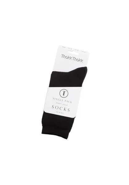 THOKKTHOKK ThokkThokk Unisex Warme Socken hoch aus Bio-Baumwolle, Black (schwarz), – Produktbild 2 von 2