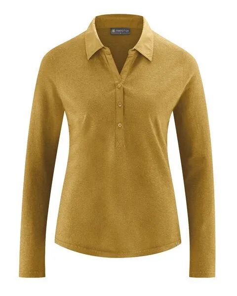 HempAge HempAge Blusenshirt Hanf/Biobaumwolle, Peanut(gelb), – Produktbild 2 von 4