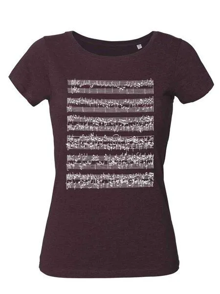 UNIPOLAR UNIPOLAR Musik T-Shirt | Musikalisches Opfer, Heather grape red, – Produktbild 4 von 4