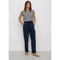 recolution Damen Hose aus Leinen und LENZING ECOVERO Viskose Mix - MOONFLOWER - recolution, Navy (blau), – Produktbild 1 von 1