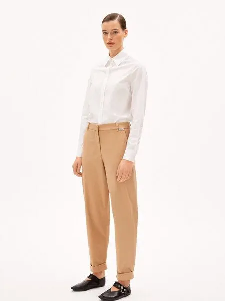 ARMEDANGELS ARMEDANGELS Lange Damenhose - Kaadwi - aus Bio-Baumwolle/Elasthan, Cinnamon dust (natur), – Produktbild 2 von 4