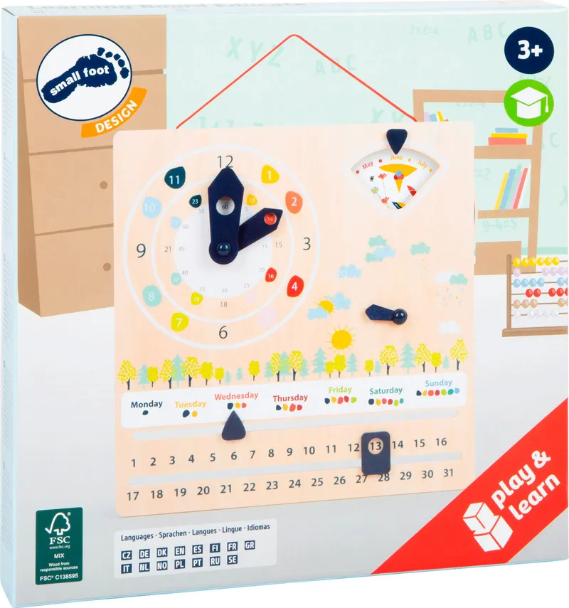 small foot Small Foot Lernuhr mit Kalender Educate – Produktbild 2 von 3
