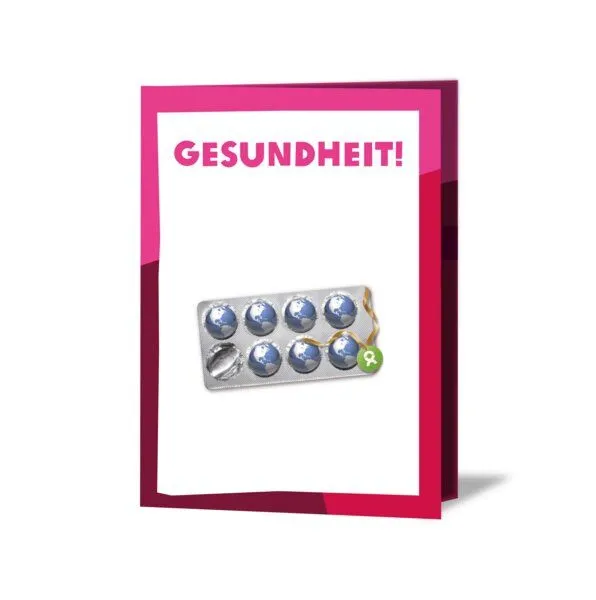 OxfamUnverpackt OxfamUnverpackt Spenden-Geschenk "Medikamente" (Grußkarte mit Magnet) – Produktbild 2 von 2