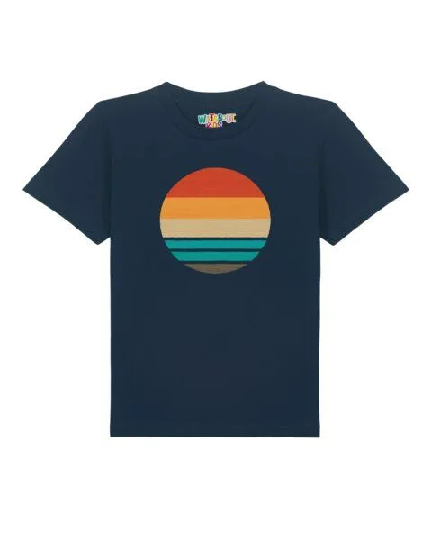 watabout.kids watabout.kids T-Shirt Kinder Retro Sunset Ocean, French navy, – Produktbild 1 von 2