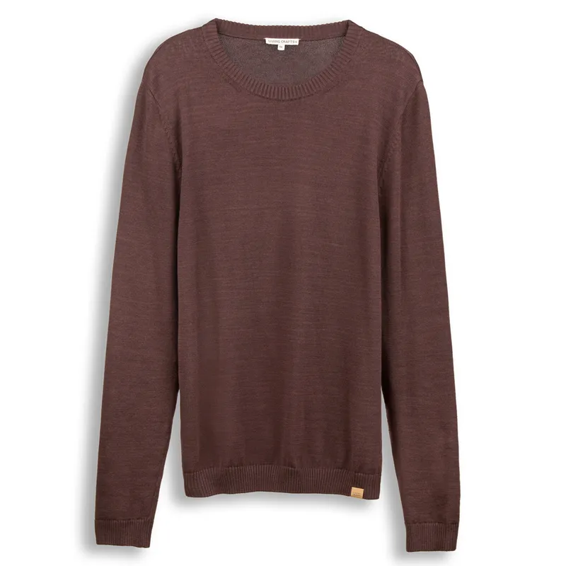 Living Crafts Living Crafts - Herren Pullover - (100% Bio-Baumwolle), Braun, – Produktbild 7 von 8