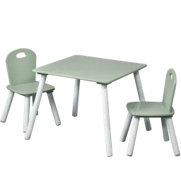 Kesper Kesper Kindertisch mit 2 Stühlen, mint - 3er Set – Produktbild 1 von 1