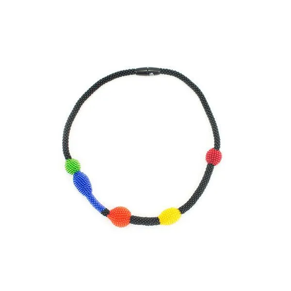 Sakiba Sakiba Collier Fridi, Schwarz-bunt, – Produktbild 3 von 4