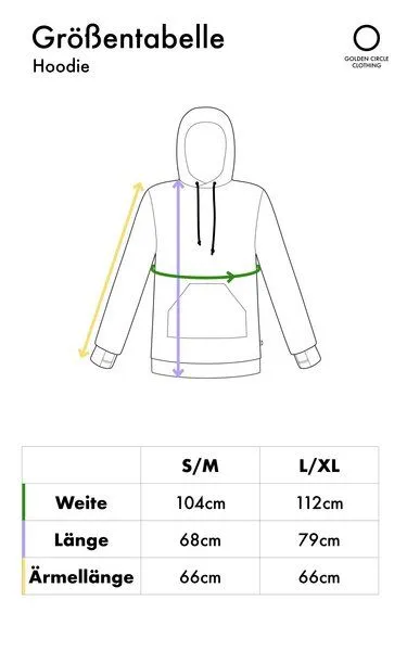 Golden Circle Clothing Golden Circle Clothing Hoodie mit übergroßer Kapuze und Daumenlöchern, Ecru, – Produktbild 4 von 4