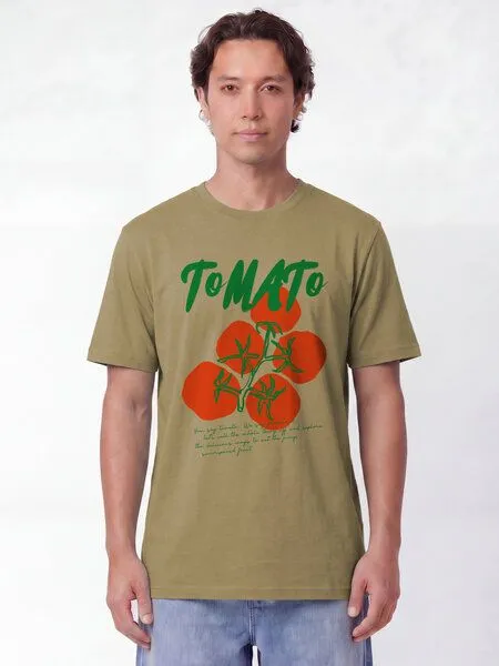 watapparel watapparel T-Shirt Unisex Tomato, Faded olive, – Produktbild 2 von 2