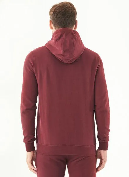 ORGANICATION ORGANICATION Soft Touch Sweatjacke aus Bio-Baumwolle, Rot(bordeaux), – Produktbild 4 von 4