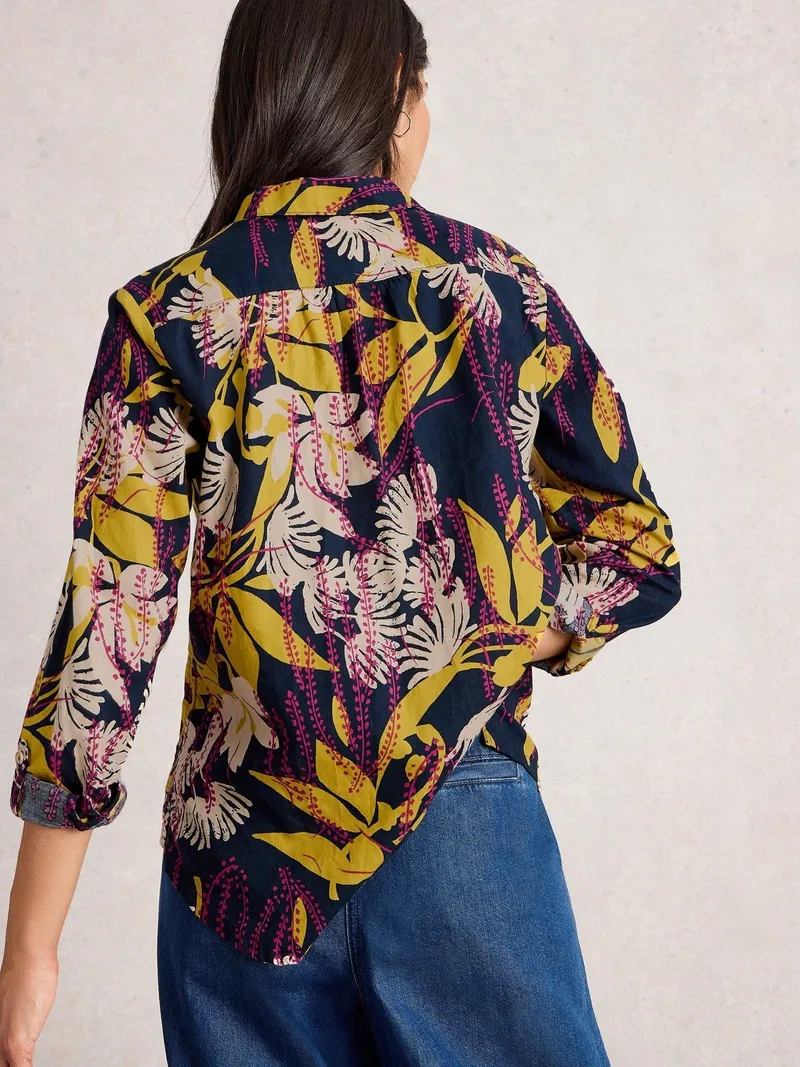 White Stuff Bluse Sophie aus Bio-Baumwolle - 38, Marine print, – Produktbild 4 von 4