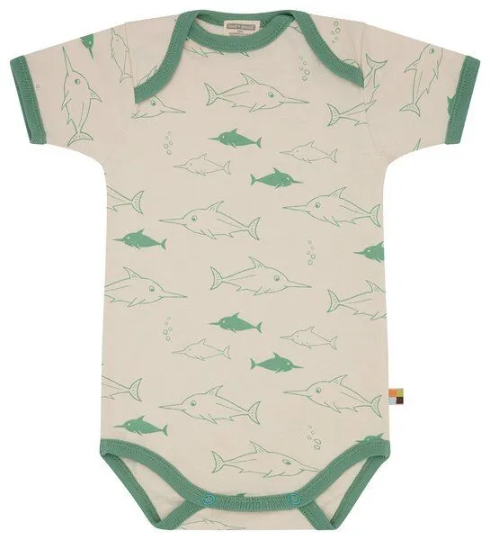 loud + proud loud + proud Babys & Kinder Body kurzarm Druck, GOTS-zertifiziert, Bamboo(grün), – Produktbild 2 von 3