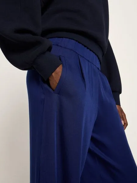 LANIUS LANIUS Hose mit weitem Bein aus TENCEL, Purple blue, – Produktbild 3 von 4
