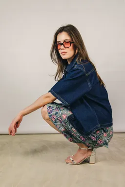 el.résidu el.résidu Damen vegan Rock Amira Lang Teal Grün – Produktbild 1 von 1