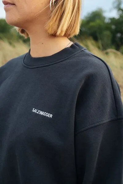 SALZWASSER FONTE – Sweater (Damen) aus 100% Bio-Baumwolle (GOTS) von SALZWASSER, Dunkelblau (blau), – Produktbild 3 von 4