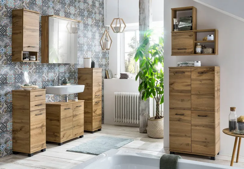 Schildmeyer Midischrank Nora, Midischrank, Made in Germany, B: 30 cm Solide Verarbeitung - Dieses Produkt ist in Deutschland gefertigt, Beige, – Produktbild 1 von 5
