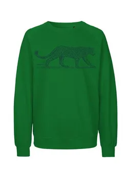 Peaces.bio - handbedruckte Biomode Peaces.bio - handbedruckte Biomode Bio Damen Sweatshirt Loose Fit Leopard – Produktbild 1 von 1